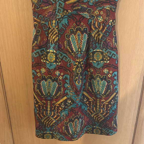 Nanette Lepore Women’s Aztec Southwestern Print Sleeveless Dress Size 0 - Picture 3 of 11